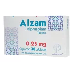Alzam Alprazolam 0.25 mg 30 Tabs