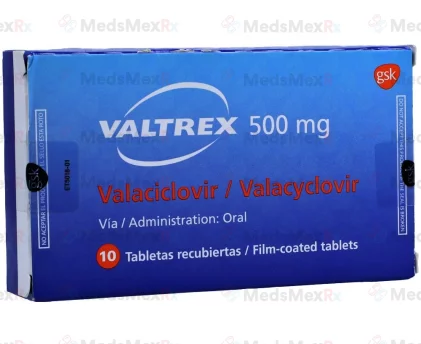 Valtrex Valacyclovir hydrochloride Generic 500 mg 30 Tabs