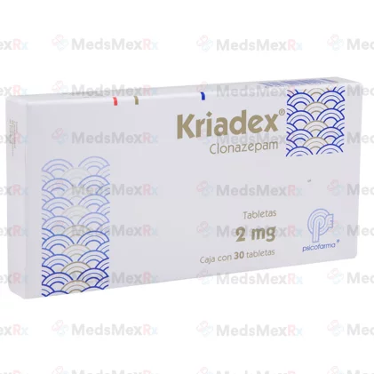 Kriadex Clonazepam 2 mg 30 tabs