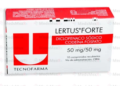Lertus CD Diclofenac sodium and Codeine  50/50 mg 20 Tabs
