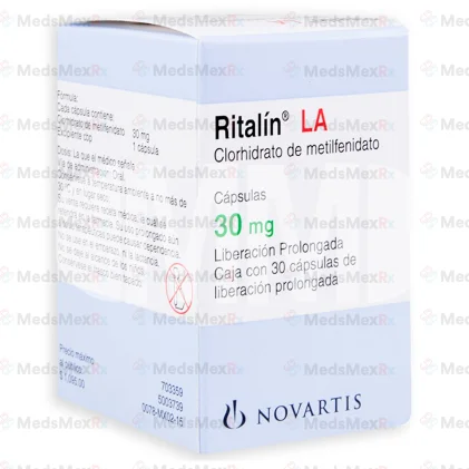 Ritalin LA Methylphenidate 30 mg 30 Tabs